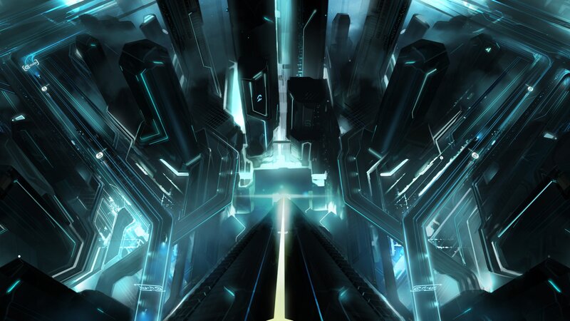 Futuristic Corridor — Blue