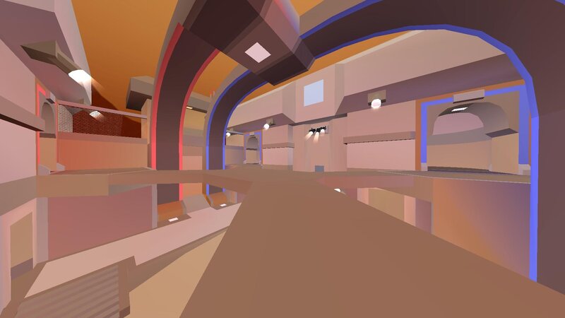 futuristic corridor interior