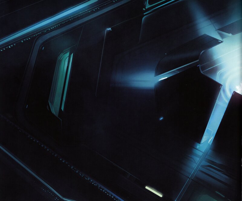 futuristic corridor interior