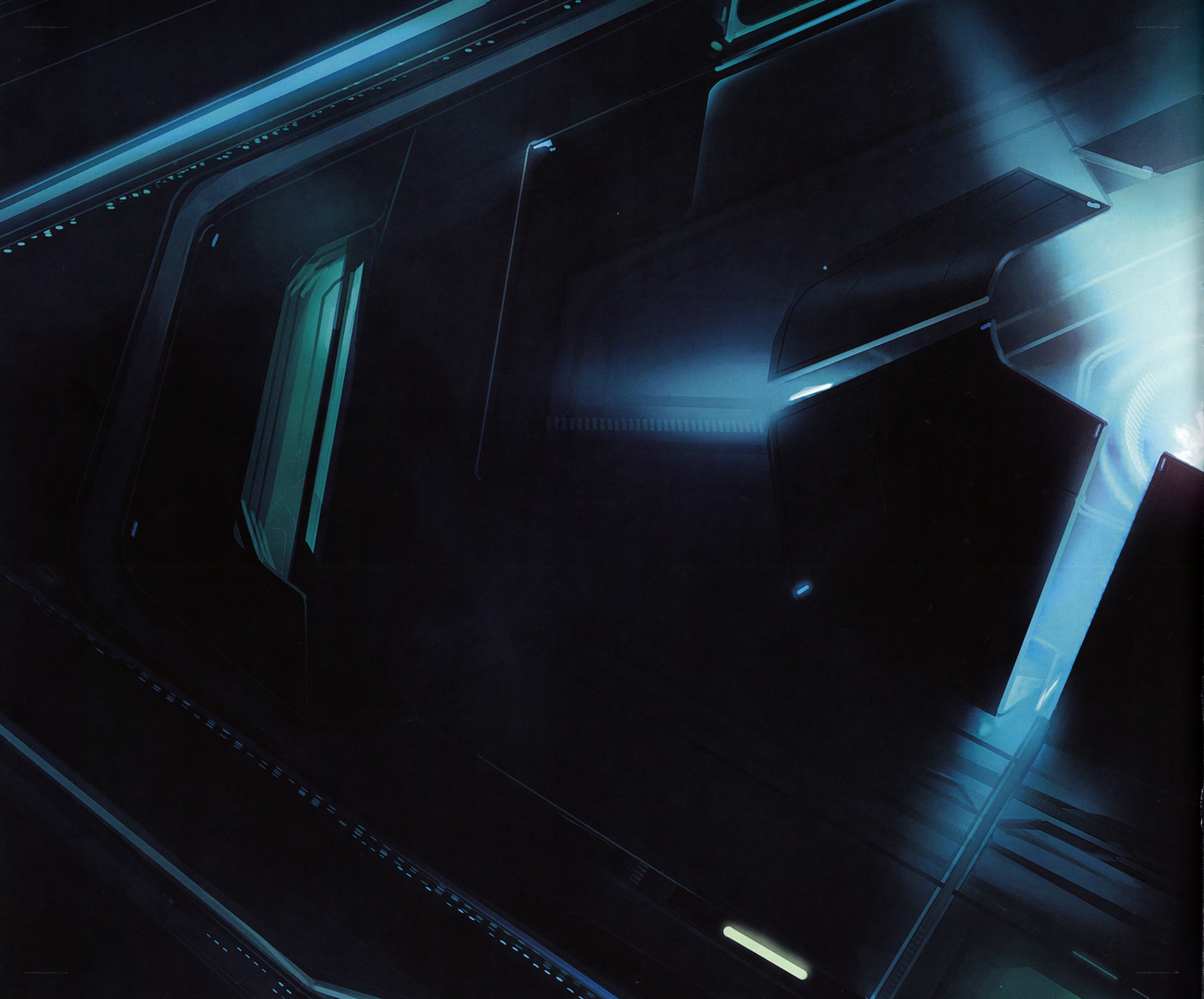 futuristic corridor interior