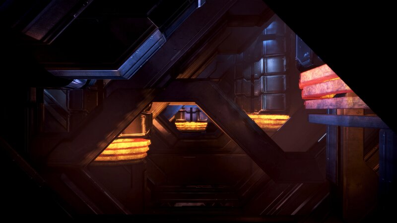 futuristic corridor interior