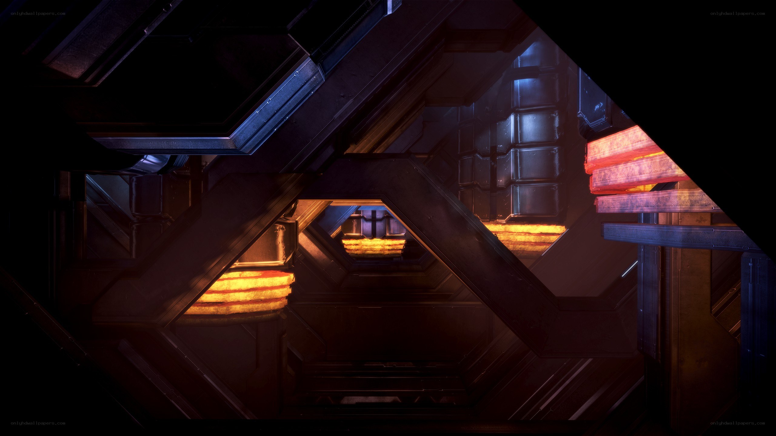 futuristic corridor interior