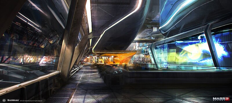 Futuristic Corridor Interior — Black