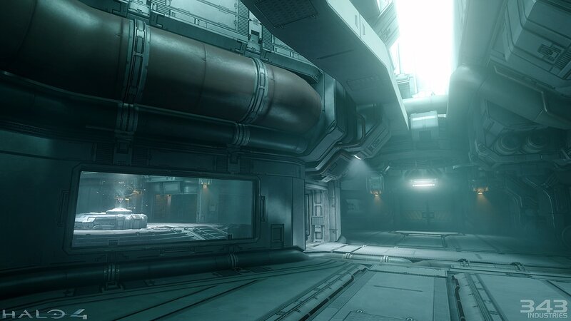 Futuristic Corridor Interior — Gray, Dark, Industrial, 3d Render
