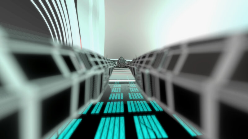 futuristic corridor perspective