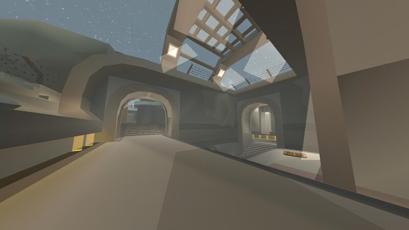 futuristic corridor with arches