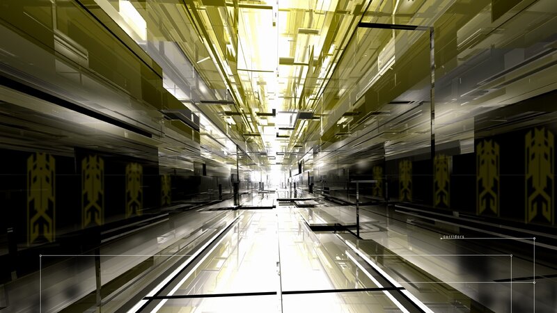 Futuristic Corridor — Yellow