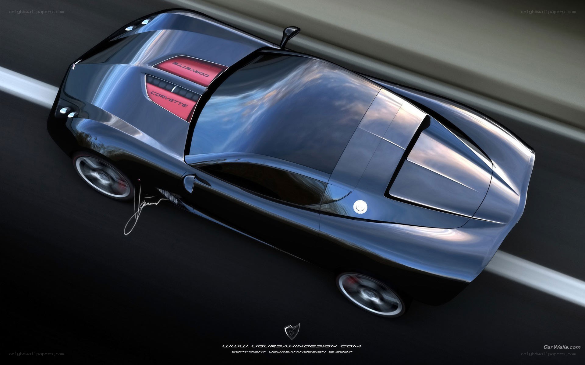 futuristic corvette concept car