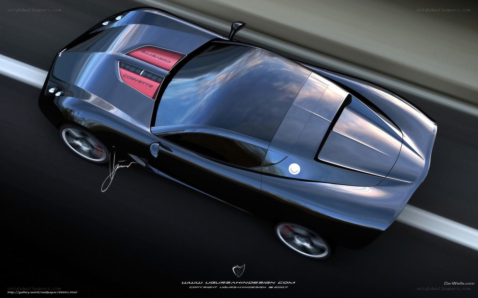 futuristic corvette concept car