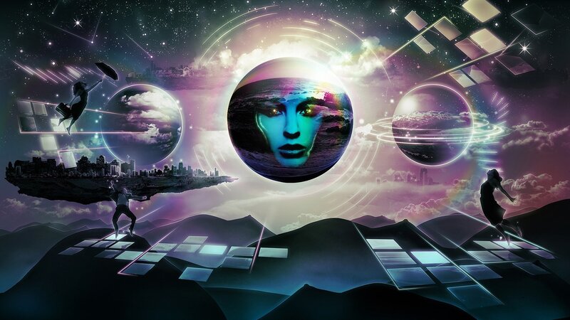 futuristic cosmic landscape