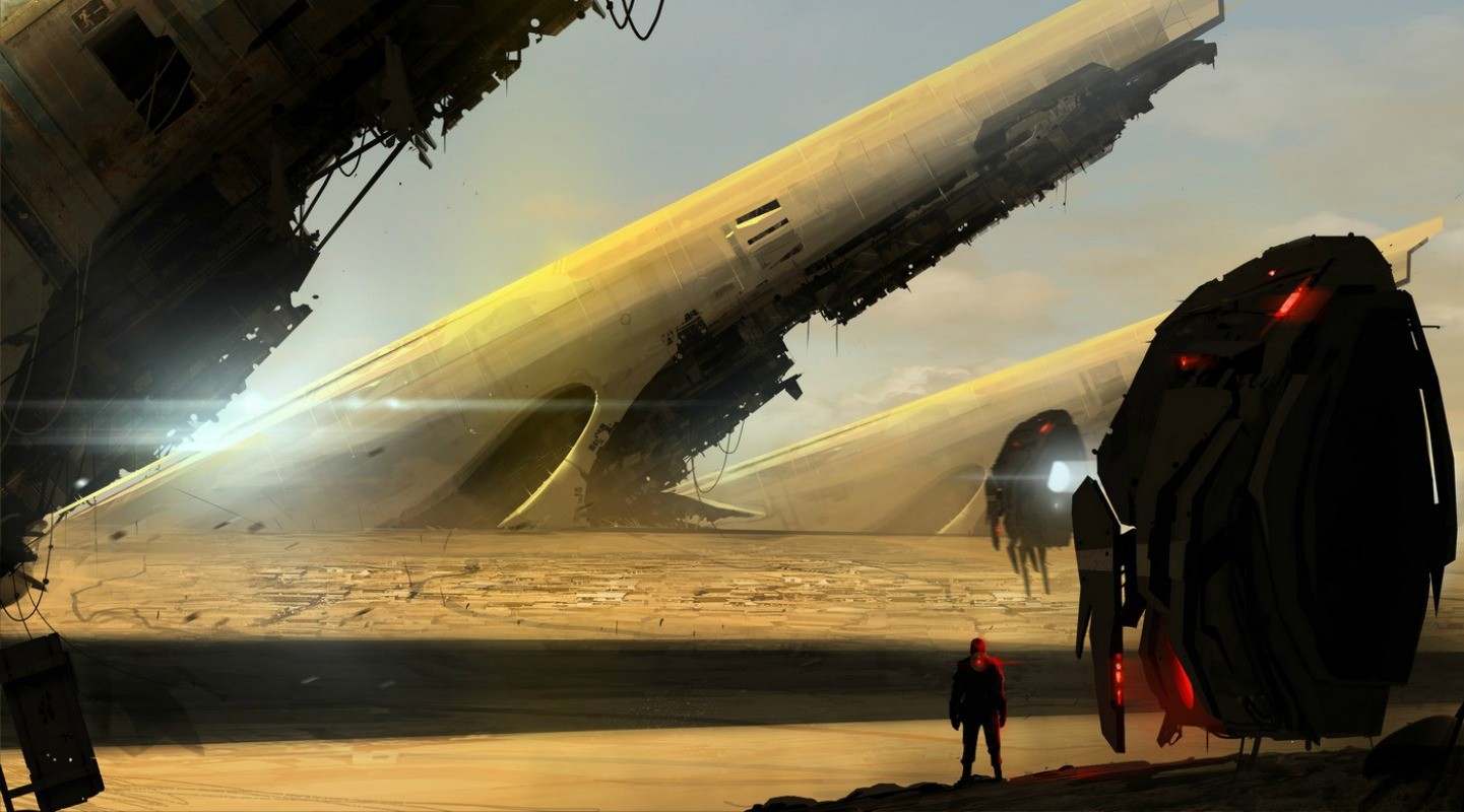 Futuristic crash site