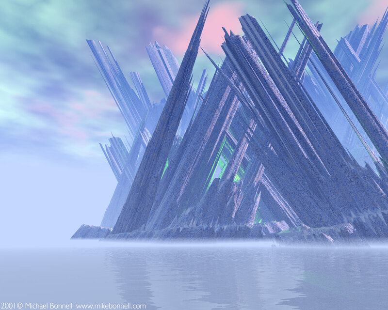 Futuristic crystal formation