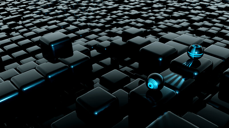 futuristic cube grid