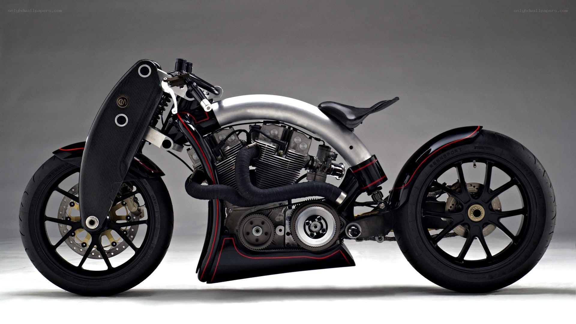 futuristic custom motorcycle