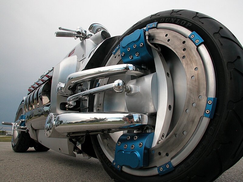 futuristic custom motorcycle