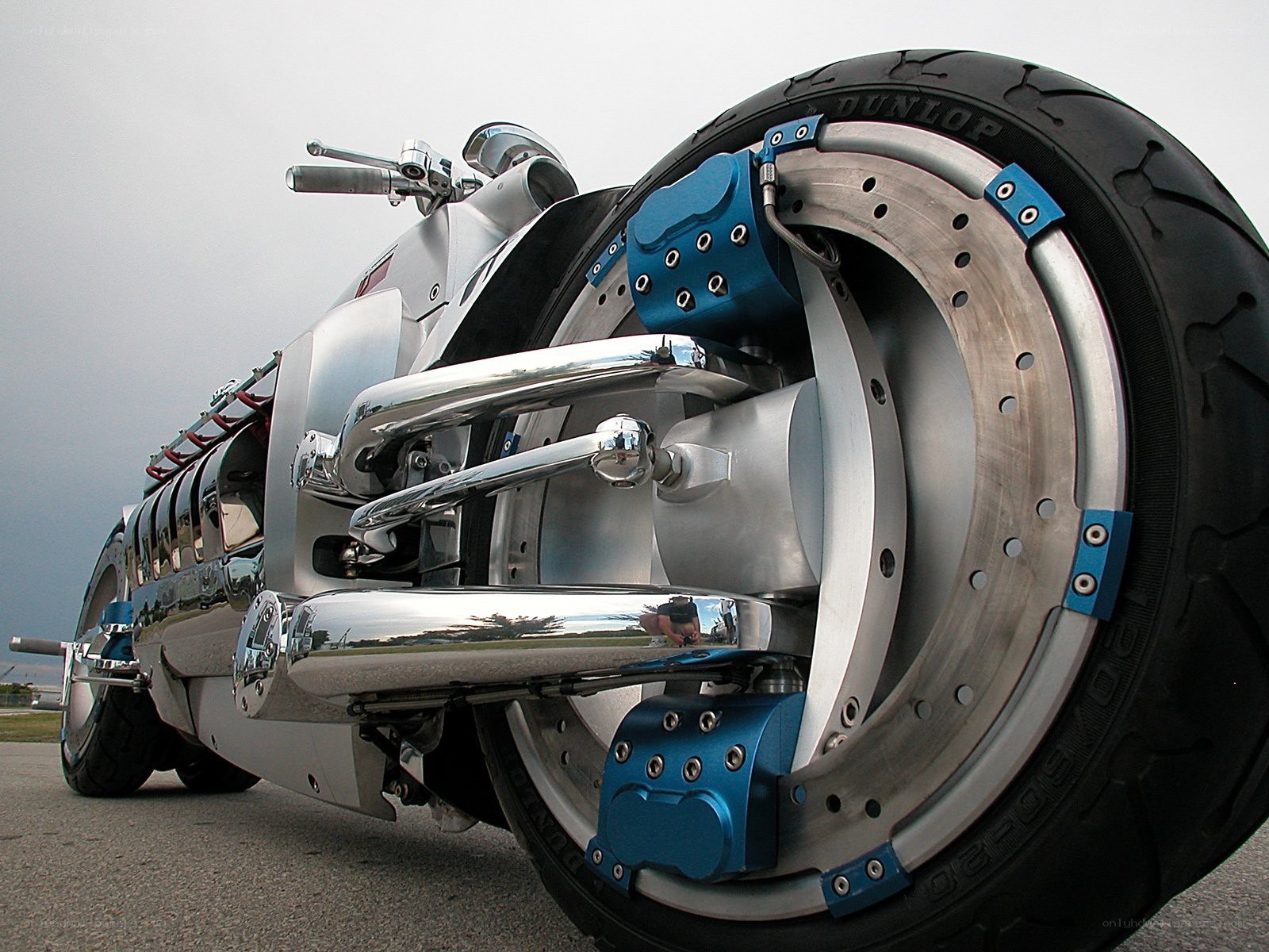 futuristic custom motorcycle