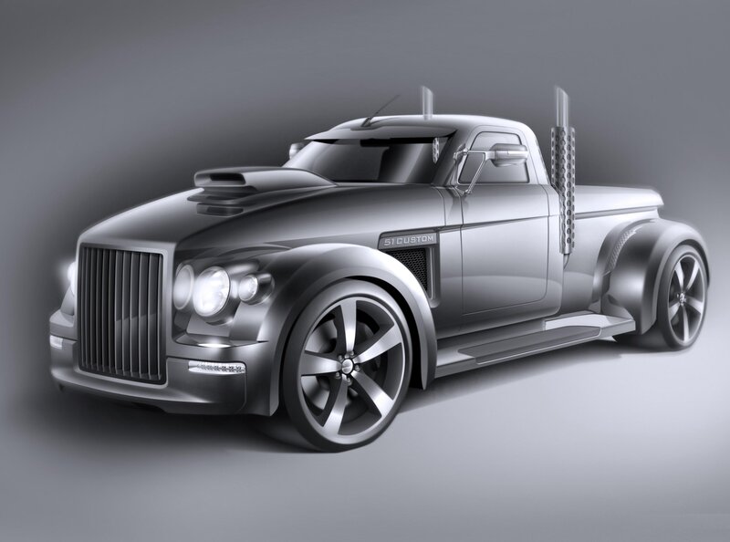 futuristic custom truck design