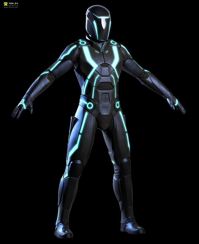 futuristic cybernetic suit