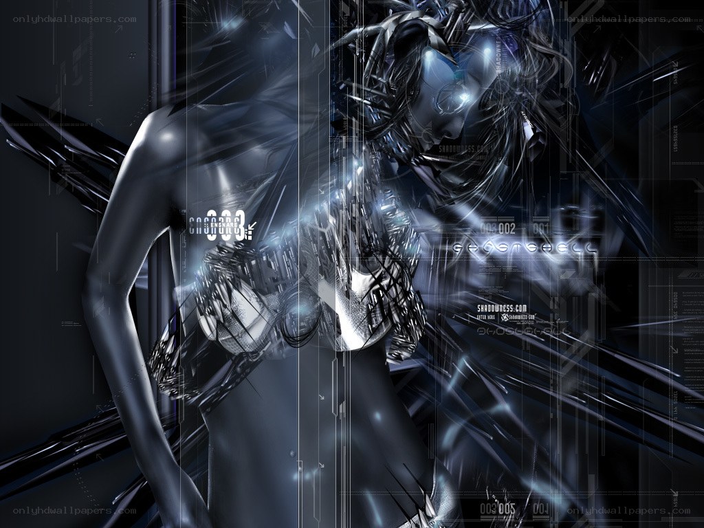 futuristic cybernetic woman