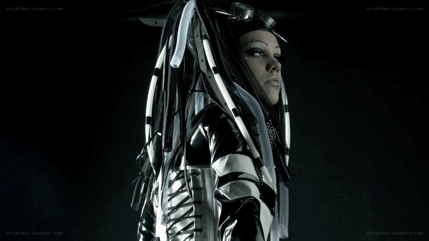 futuristic cyberpunk character