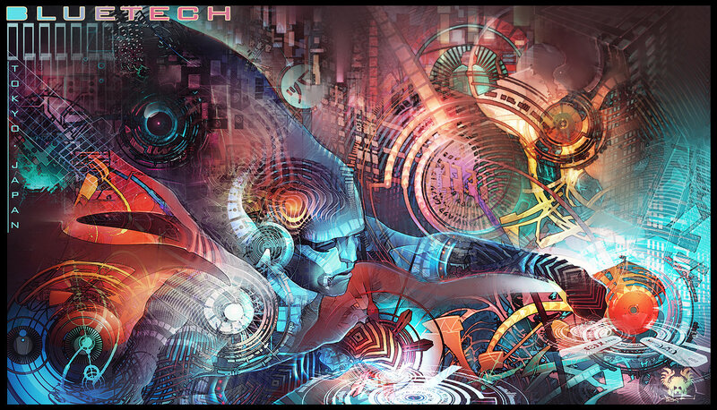 futuristic cyberpunk cityscape