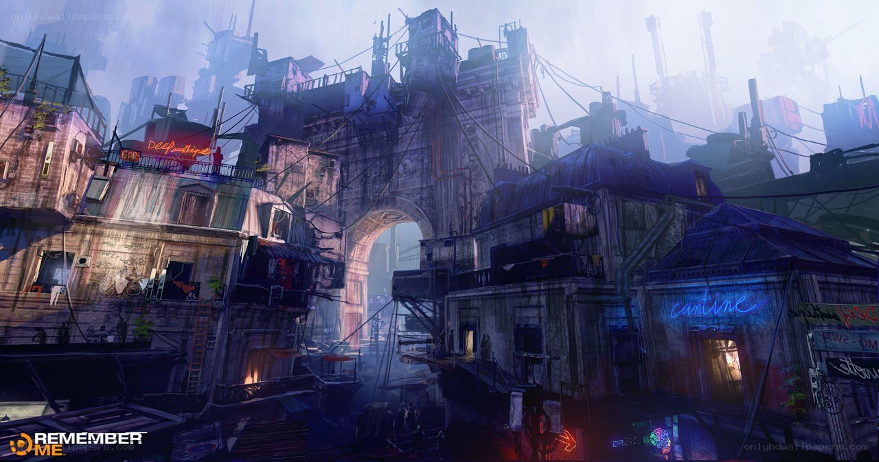 futuristic cyberpunk cityscape