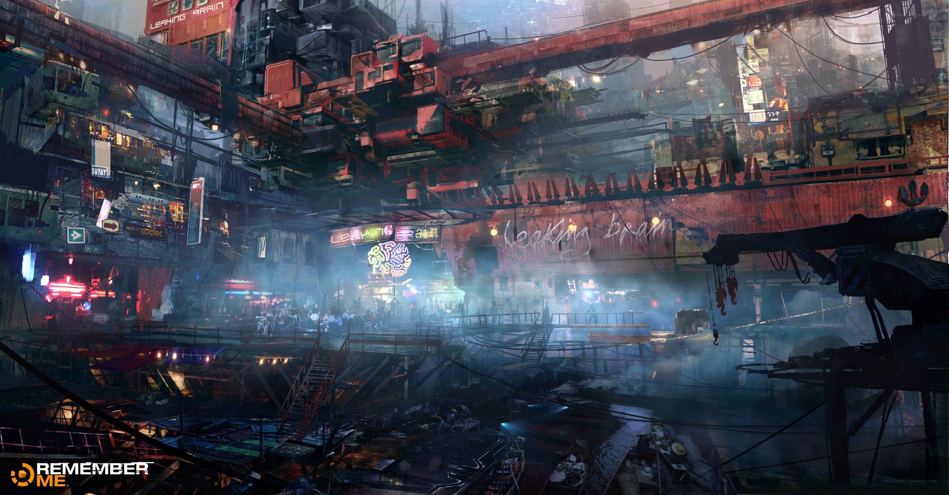 futuristic cyberpunk cityscape