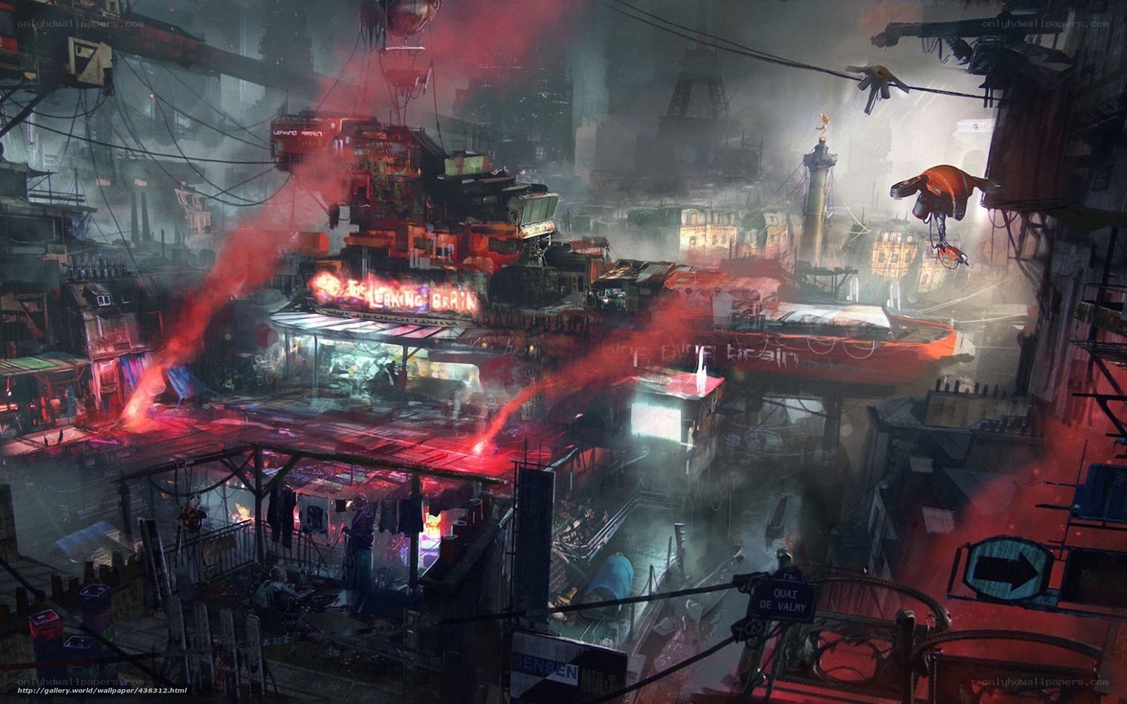 futuristic cyberpunk cityscape