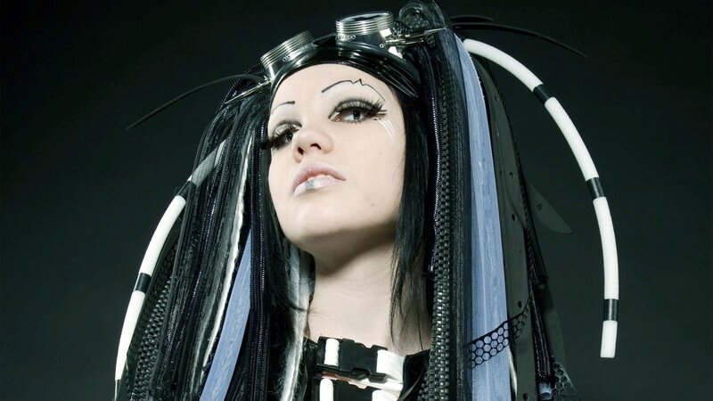 futuristic cyberpunk woman