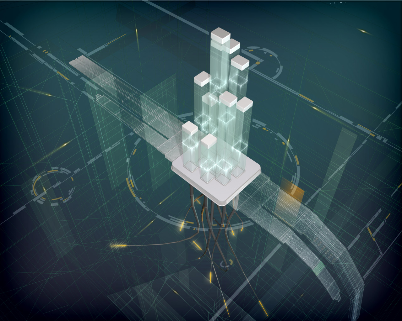 futuristic data visualization