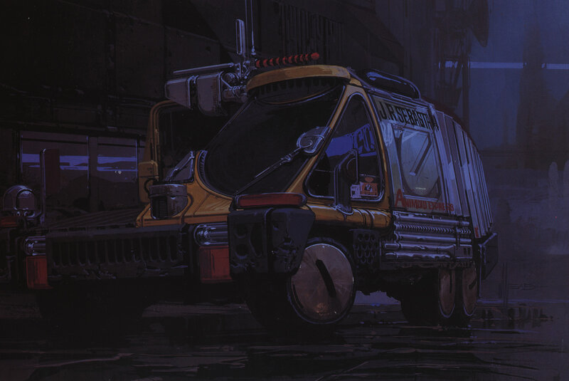 futuristic delivery truck