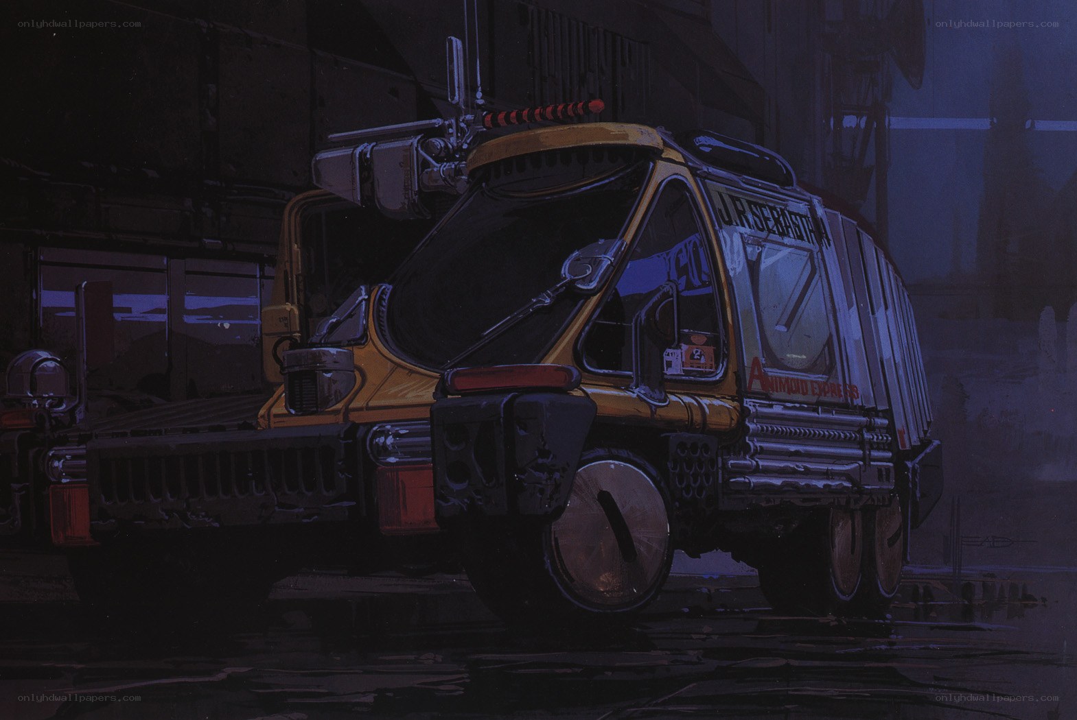 futuristic delivery truck