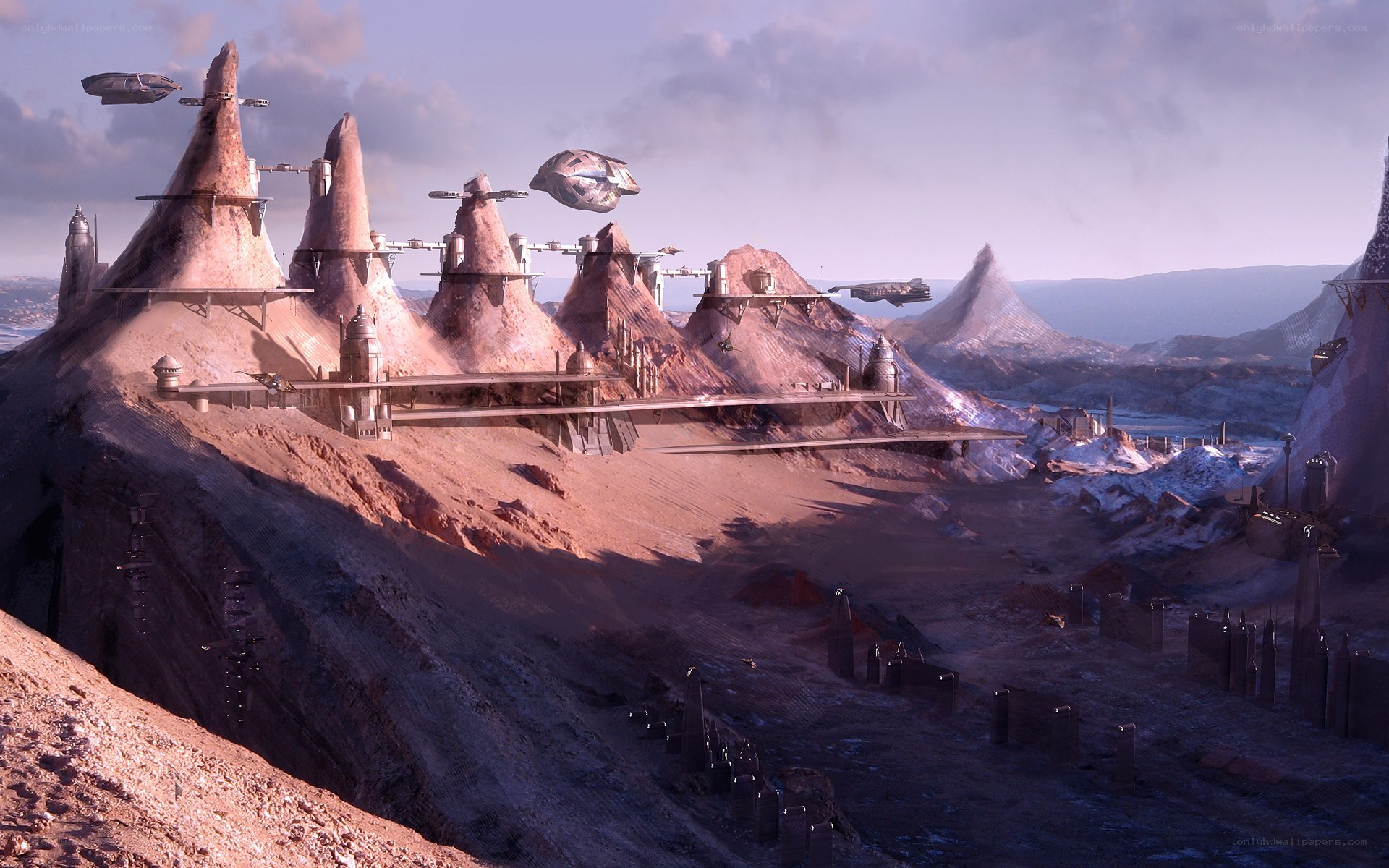 Futuristic desert colony