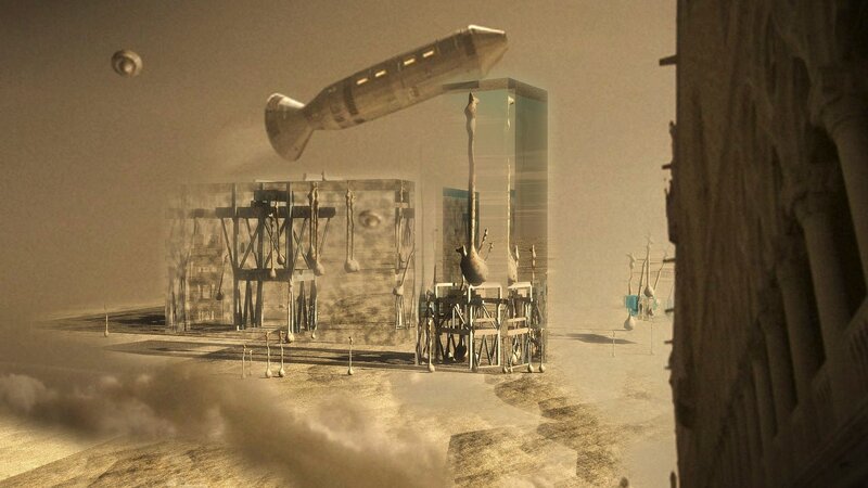 Futuristic Desert Installation