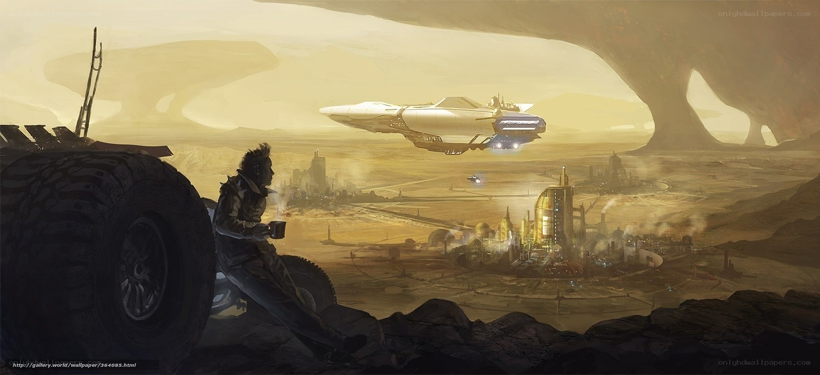 Futuristic desert outpost