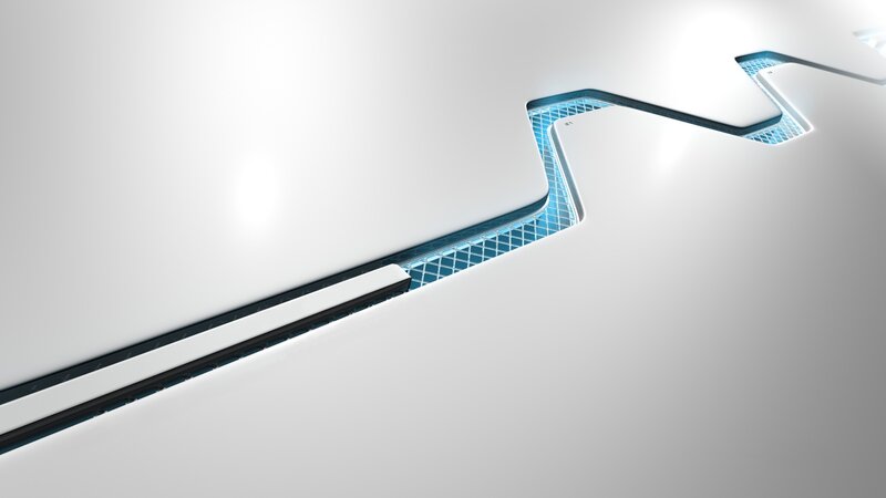 futuristic design with glowing path