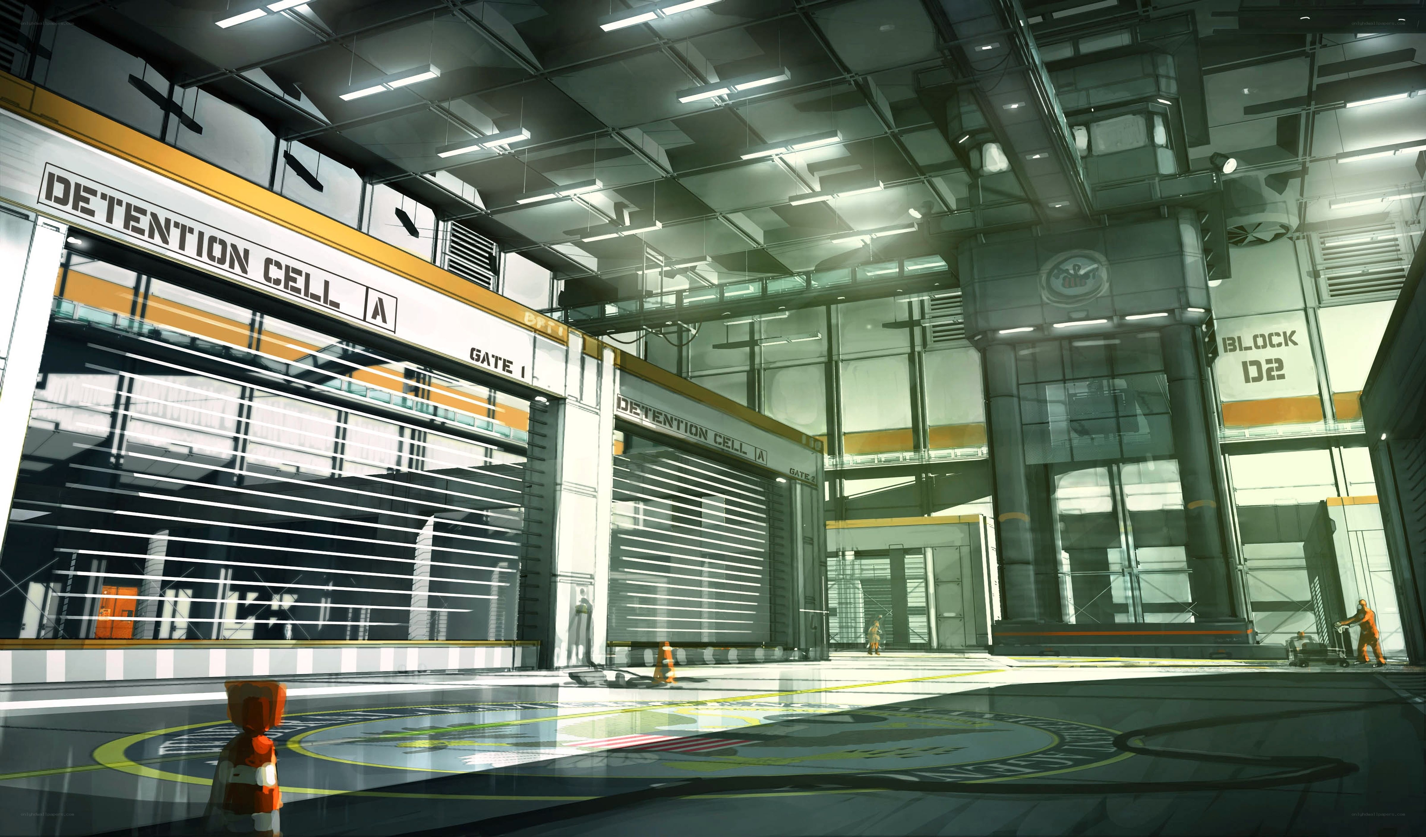 Futuristic detention facility