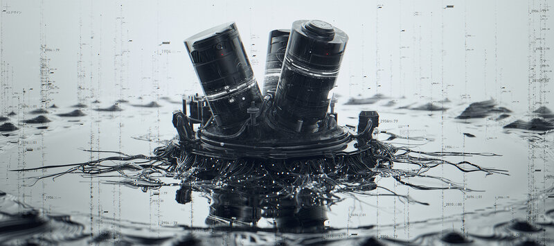 Futuristic Device in Water