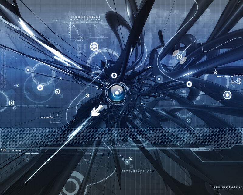 futuristic digital abstract