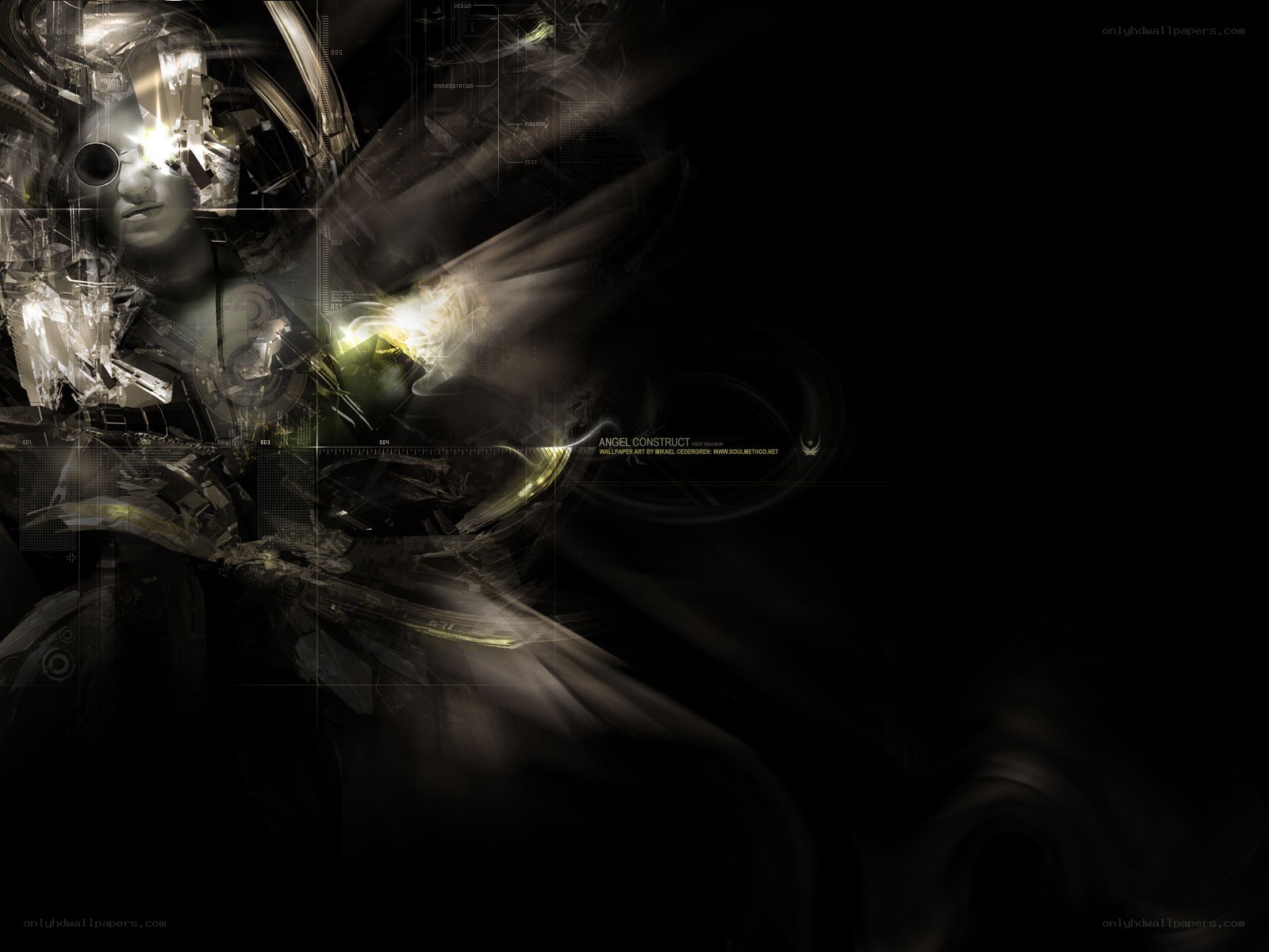 futuristic digital angel art