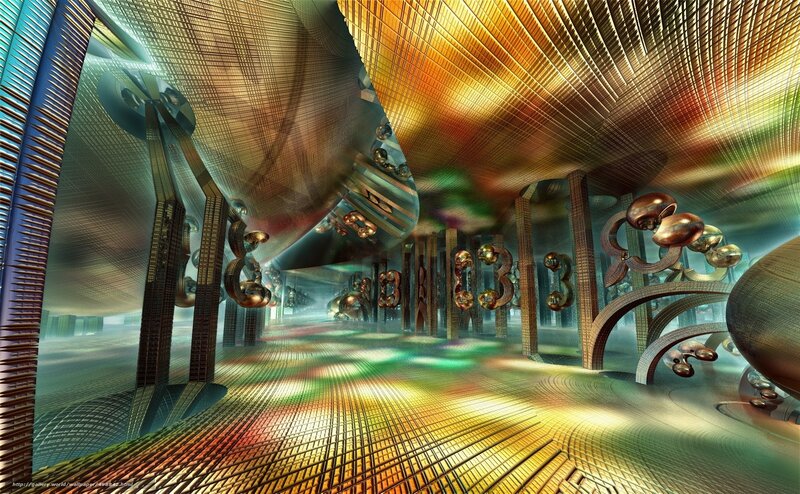 Futuristic Digital Architecture — Gold