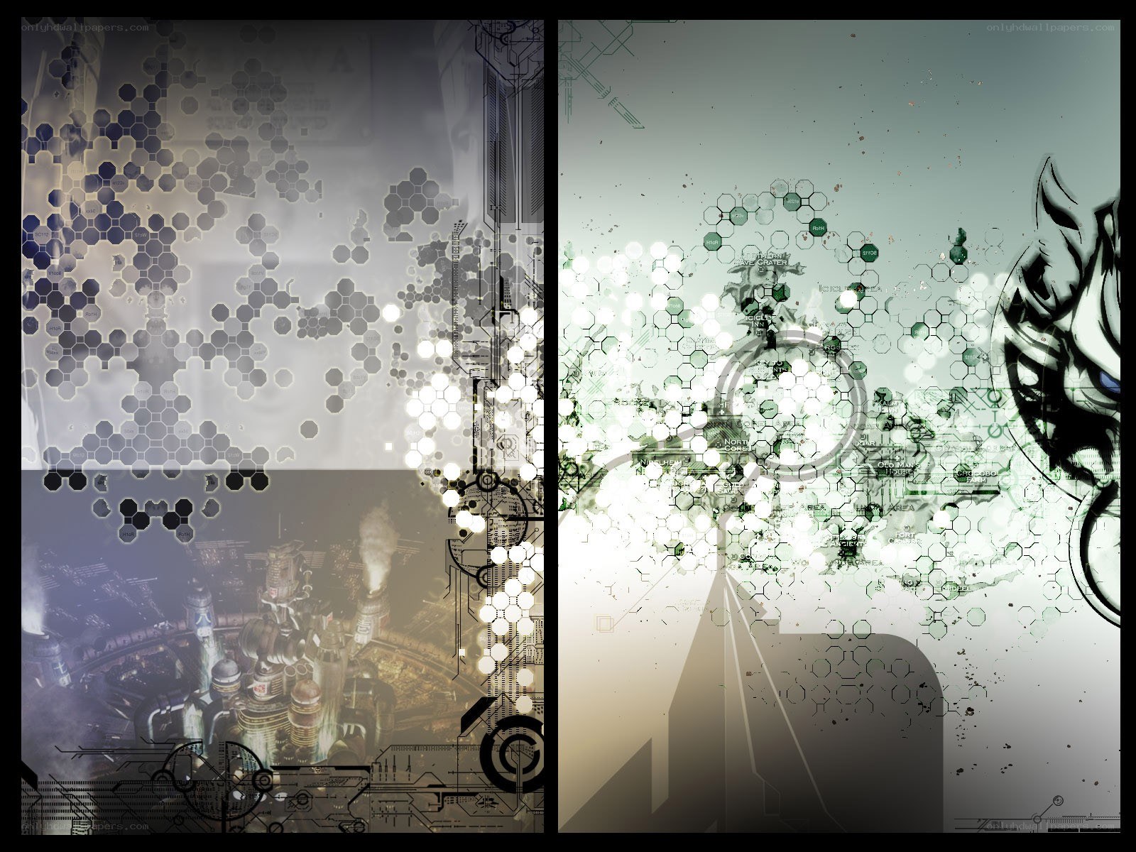 futuristic digital art collage