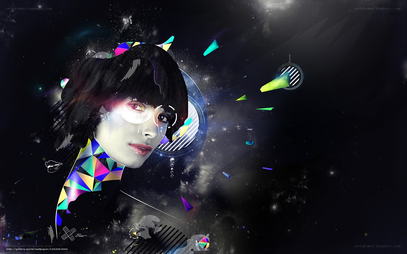 futuristic digital art portrait