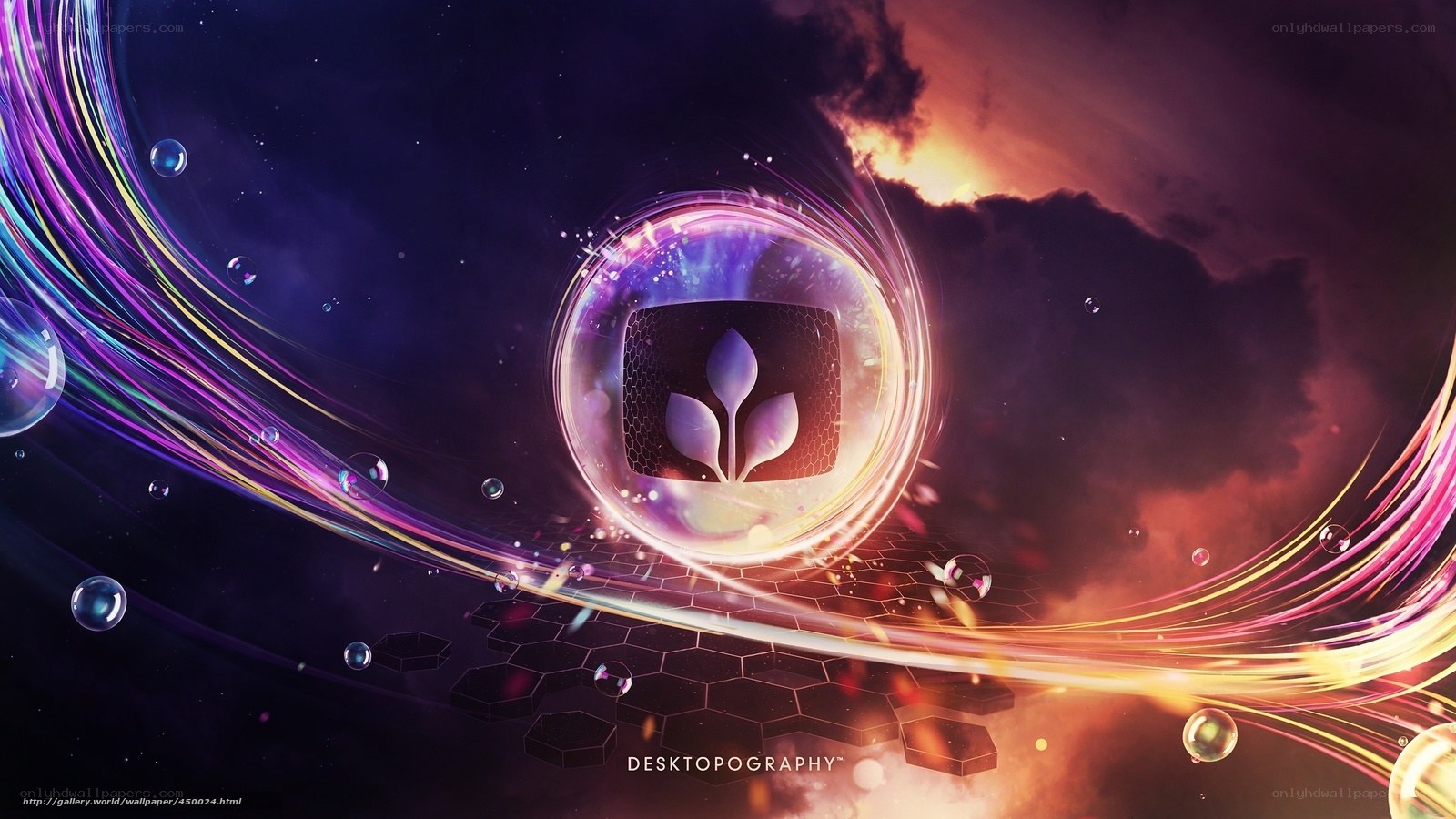 Futuristic digital art with logo