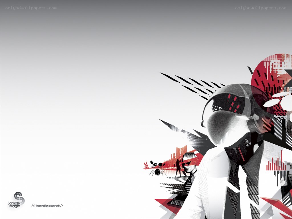 futuristic digital art with red accents