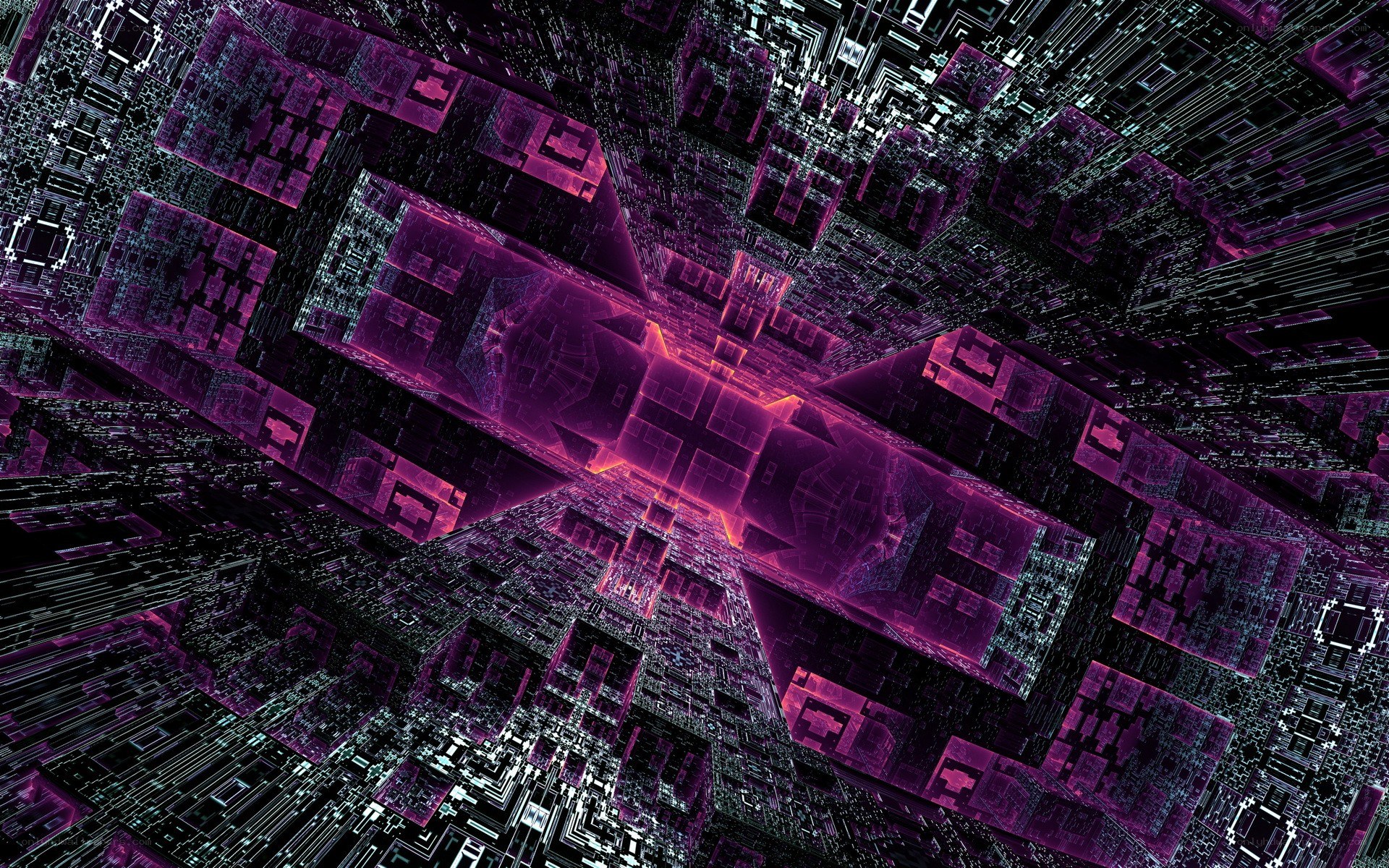 futuristic digital cityscape