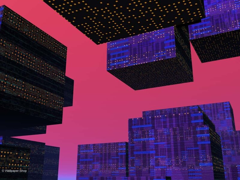 futuristic digital cityscape