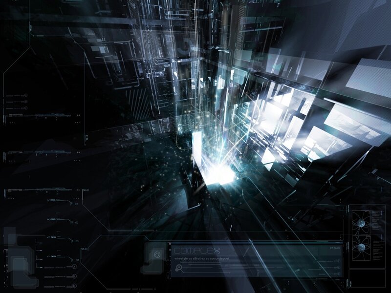 Futuristic Digital Complex — Black