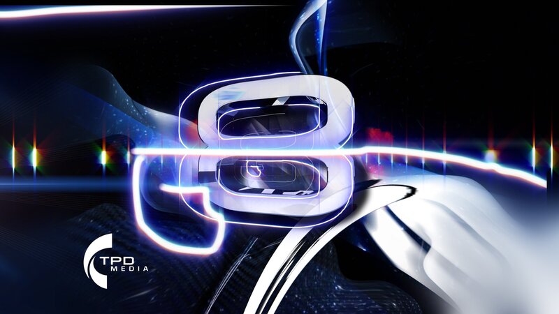 futuristic digital design with glowing lines