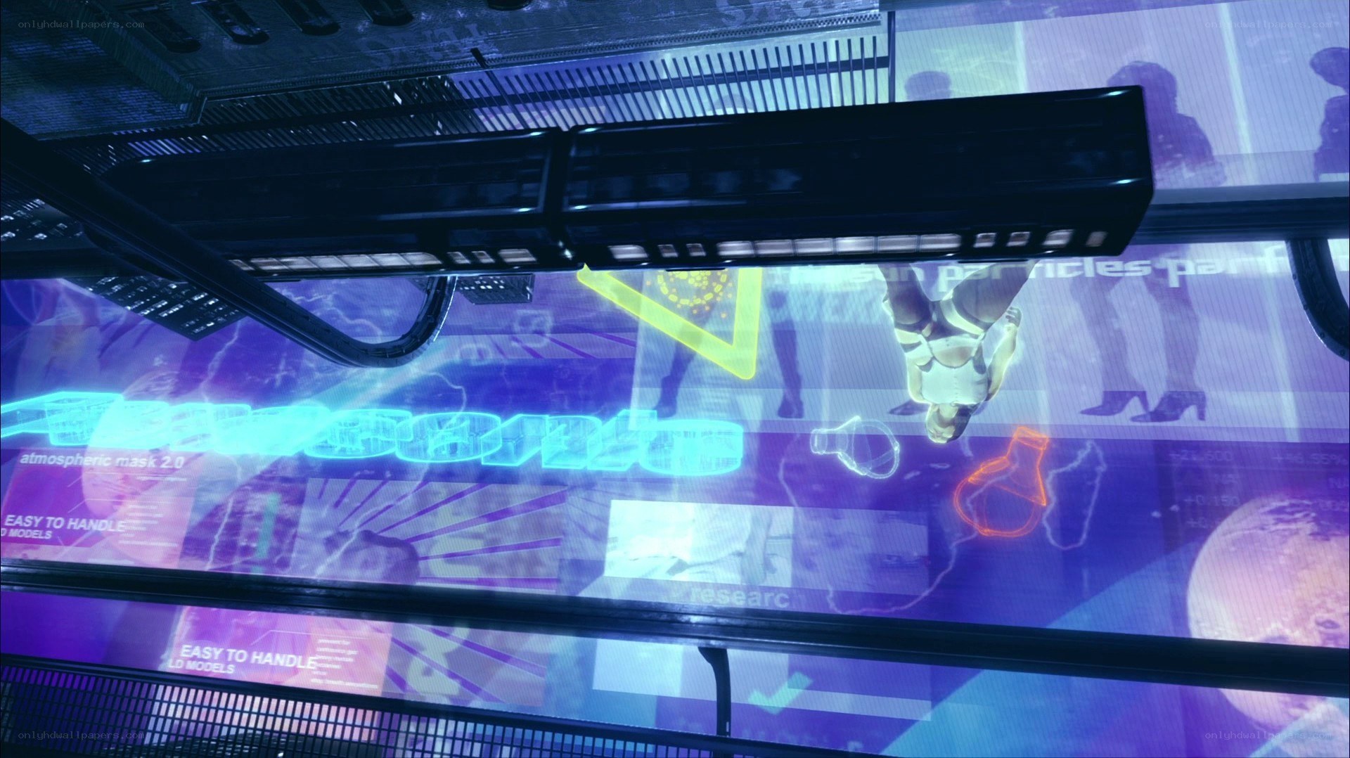 futuristic digital display